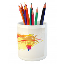 Silhouette Winner Man Pencil Pen Holder