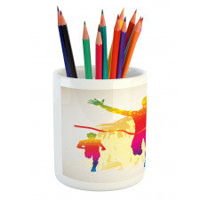 Silhouette Winner Man Pencil Pen Holder