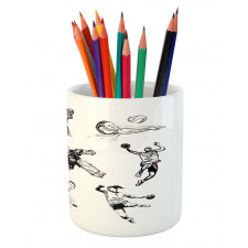 Sports Theme Sketch Pencil Pen Holder