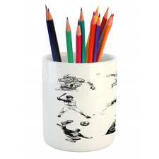 Sports Theme Sketch Pencil Pen Holder