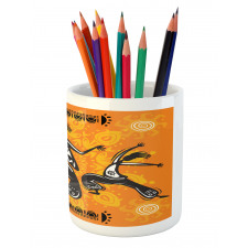 Native Dancer Tribal Pencil Pen Holder