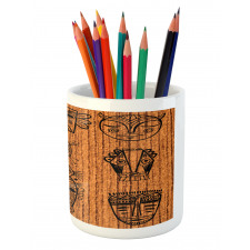 Native Masks Pencil Pen Holder