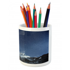 Starry Blue Night Cosmos Pencil Pen Holder