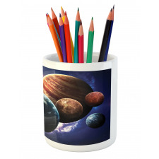 Milky Way Planets Space Pencil Pen Holder