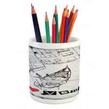 Venetian Canal Art Love Pencil Pen Holder