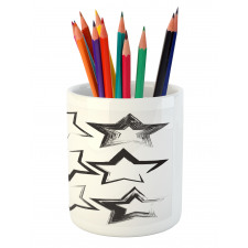 Grunge Art Design Pencil Pen Holder