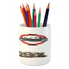 Retro Cars Pop Art Pencil Pen Holder