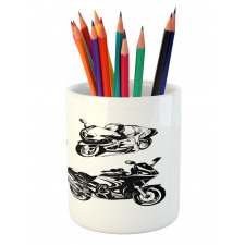 Motorbikes Pencil Pen Holder