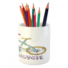 Bicycle Kids Love Words Pencil Pen Holder