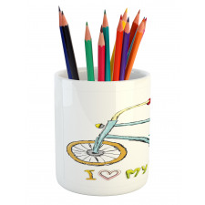 Bicycle Kids Love Words Pencil Pen Holder