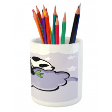 Sleeping Panda on Cloud Pencil Pen Holder