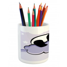 Sleeping Panda on Cloud Pencil Pen Holder