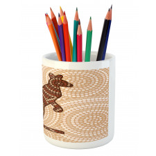 Kangaroo with Dots Pencil Pen Holder