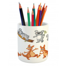 Kangaroos Koalas Pencil Pen Holder