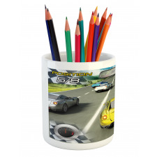 Sports Racing Theme Pencil Pen Holder