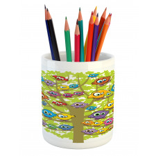 Canary Bird Fun Family Pencil Pen Holder