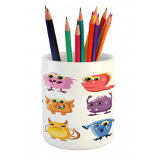 Cartoon Aliens Monsters Pencil Pen Holder