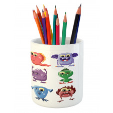 Cartoon Aliens Monsters Pencil Pen Holder