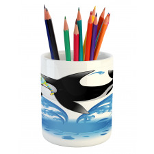 Whale with Sunglasses Pencil Pen Holder