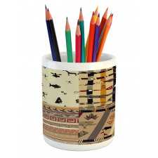 Primitive Native Animals Pencil Pen Holder