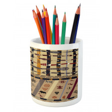 Primitive Native Animals Pencil Pen Holder