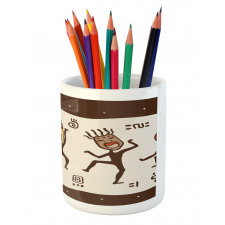 Cartoon Primitive Native Pencil Pen Holder