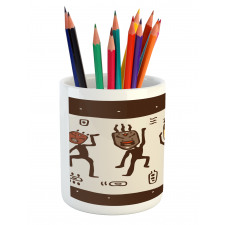 Cartoon Primitive Native Pencil Pen Holder