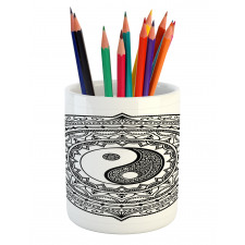 Ying Yang Asian Pencil Pen Holder