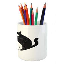 Ying Yang Black White Art Pencil Pen Holder