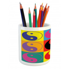 Ying Yang Hippie Pencil Pen Holder