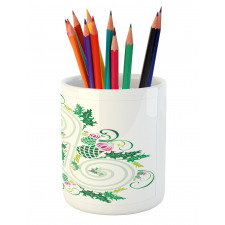 Celtic Curved Lines Art Pencil Pen Holder