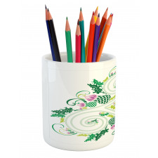 Celtic Curved Lines Art Pencil Pen Holder