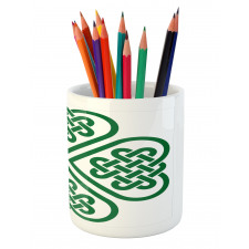 Monochrome Clover Art Pencil Pen Holder