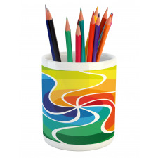 Rainbow Spiral Pencil Pen Holder