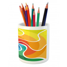 Rainbow Spiral Pencil Pen Holder