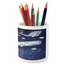 Space Universe Planet Pencil Pen Holder