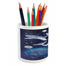 Space Universe Planet Pencil Pen Holder