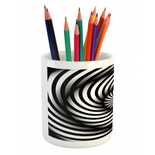 Black and White Swirl Pencil Pen Holder
