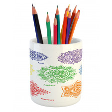 Colorful Chakra Pencil Pen Holder