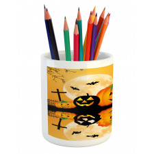 Scary Pumpkin Pencil Pen Holder