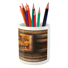 View from Rustic Cottage Pencil Pen Holder