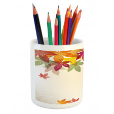 Maple Leaves Pastel Art Pencil Pen Holder