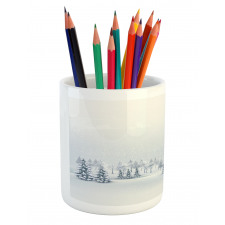 Foggy Weather Trees Pencil Pen Holder