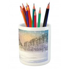 Winter Day at Paris Pencil Pen Holder