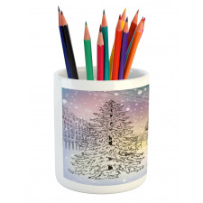 Winter Day at Paris Pencil Pen Holder