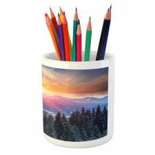 Sunset in Mountains Pencil Pen Holder