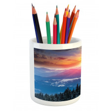 Sunset in Mountains Pencil Pen Holder