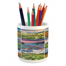 Summer Landscapes Rural Pencil Pen Holder