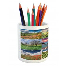 Summer Landscapes Rural Pencil Pen Holder