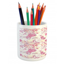 Vintage and Feminine Pencil Pen Holder